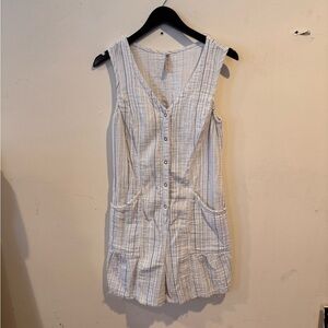 XCVI Summer Striped Sleeveless Romper